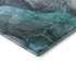 9' X 12' Teal Green And Ivory Floral Washable Area Rug With UV Protection
