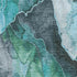 9' X 12' Teal Green And Ivory Floral Washable Area Rug With UV Protection