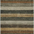 9' X 12' Khaki Gray And Beige Striped Washable Area Rug With UV Protection