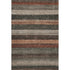 5' X 8' Rust Gray And Beige Striped Washable Area Rug With UV Protection