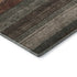 5' X 8' Rust Gray And Beige Striped Washable Area Rug With UV Protection