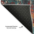 8' X 10' Teal Orange And Pink Abstract Washable Area Rug With UV Protection