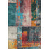 8' X 10' Teal Orange And Pink Abstract Washable Area Rug With UV Protection