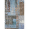 5' X 8' Taupe Blue And Ivory Abstract Washable Area Rug With UV Protection