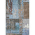 5' X 8' Taupe Blue And Ivory Abstract Washable Area Rug With UV Protection