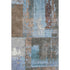5' X 8' Taupe Blue And Ivory Abstract Washable Area Rug With UV Protection