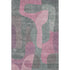 5' X 8' Blush And Sage Abstract Washable Area Rug With UV Protection