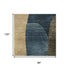 8' X 10' Navy Blue Orange And Rust Abstract Washable Area Rug With UV Protection