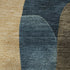 8' X 10' Navy Blue Orange And Rust Abstract Washable Area Rug With UV Protection