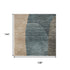 9' X 12' Sage Peach And Rust Abstract Washable Area Rug With UV Protection