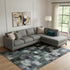 9' X 12' Sage Peach And Rust Abstract Washable Area Rug With UV Protection