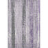5' X 8' Lavender And Gray Striped Washable Area Rug With UV Protection