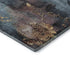5' X 8' Blue Gold And Copper Floral Washable Area Rug With UV Protection