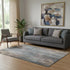 5' X 8' Gray And Beige Floral Washable Area Rug With UV Protection