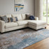 8' X 10' Brown And Blue Abstract Washable Area Rug With UV Protection