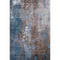 8' X 10' Brown And Blue Abstract Washable Area Rug With UV Protection