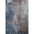 5' X 8' Coffee And Blue Abstract Washable Area Rug With UV Protection