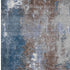 8' X 10' Coffee And Blue Abstract Washable Area Rug With UV Protection
