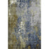 8' X 10' Khaki And Blue Abstract Washable Area Rug With UV Protection