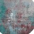 8' Turquoise And Merlot Abstract Washable Round Rug With UV Protection