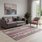 5' X 8' Blush And Gray Floral Washable Area Rug With UV Protection