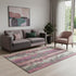 5' X 8' Blush And Gray Floral Washable Area Rug With UV Protection