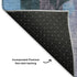 5' X 8' Denim Blue And Lavender Floral Washable Area Rug With UV Protection
