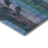 5' X 8' Denim Blue And Lavender Floral Washable Area Rug With UV Protection