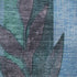 5' X 8' Denim Blue And Lavender Floral Washable Area Rug With UV Protection