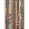 8' X 10' Terra Cotta And Sage Floral Washable Area Rug With UV Protection