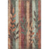 8' X 10' Terra Cotta And Sage Floral Washable Area Rug With UV Protection