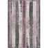 5' X 8' Blush And Gray Striped Washable Area Rug With UV Protection