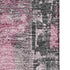 5' X 8' Blush And Gray Striped Washable Area Rug With UV Protection