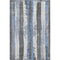 5' X 8' Denim Blue And Gray Striped Washable Area Rug With UV Protection
