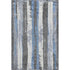5' X 8' Denim Blue And Gray Striped Washable Area Rug With UV Protection