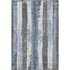 5' X 8' Denim Blue And Gray Striped Washable Area Rug With UV Protection