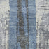 8' Denim Blue And Gray Striped Washable Round Rug With UV Protection