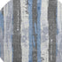 8' Denim Blue And Gray Striped Washable Round Rug With UV Protection