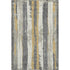 5' X 8' Gold And Gray Striped Washable Area Rug With UV Protection