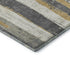 5' X 8' Gold And Gray Striped Washable Area Rug With UV Protection