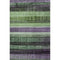 5' X 8' Purple And Green Striped Washable Area Rug With UV Protection