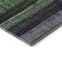 8' Purple And Green Striped Washable Round Rug With UV Protection