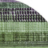 8' Purple And Green Striped Washable Round Rug With UV Protection