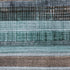 8' X 10' Teal And Brown Striped Washable Area Rug With UV Protection