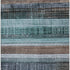 8' X 10' Teal And Brown Striped Washable Area Rug With UV Protection