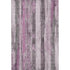 5' X 8' Pink And Gray Striped Washable Area Rug With UV Protection