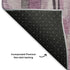 8' Pink And Gray Striped Washable Round Rug With UV Protection
