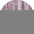 8' Pink And Gray Striped Washable Round Rug With UV Protection