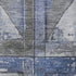 5' X 8' Denim Blue And Gray Geometric Washable Area Rug With UV Protection