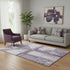 5' X 8' Purple And Gray Geometric Washable Area Rug With UV Protection